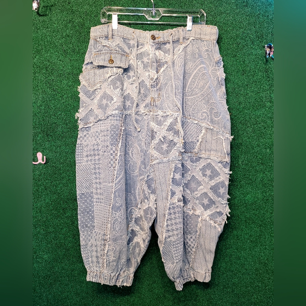 534 Pol Patchwork Denim Drop Crotch Joggers - image 1